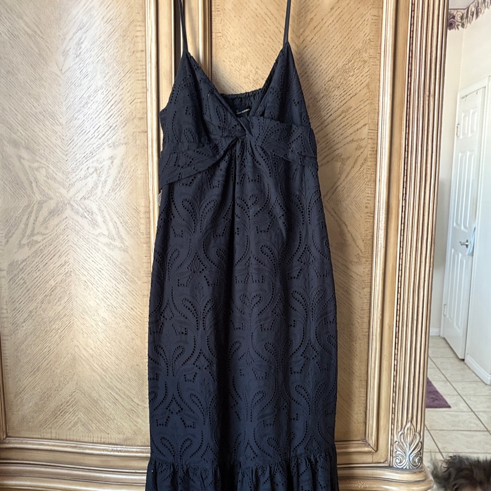 Banana Republic Black Eyelet Dress